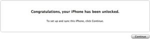 iPhone unlock iTunes